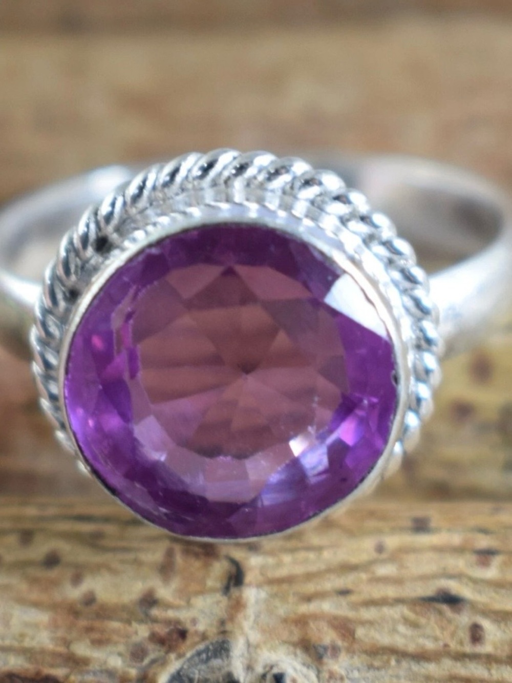 CERTIFIED 12.15CT NATURAL Pink Kunzite Round Cut 925 Sterling Silver Ring